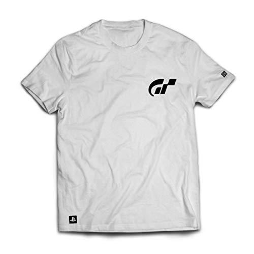 Camiseta Playstation Gran Turismo, Banana Geek, Adulto Unissex, Branco, XGG