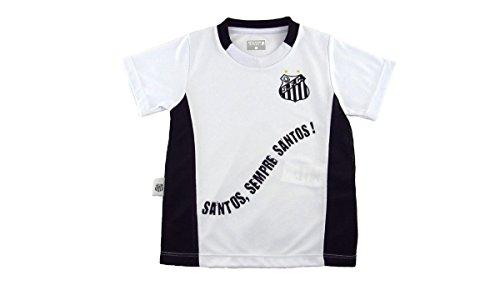 Camiseta Santos, Rêve D'or Sport, Criança Unissex, Branco/Preto, 6