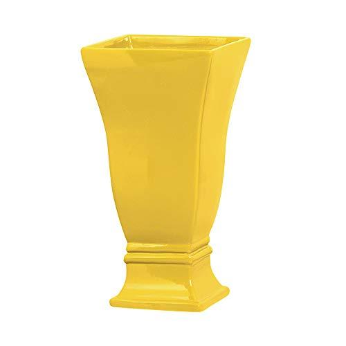 Vaso Quadrado M 3 Ceramicas Pegorin Amarelo Médio
