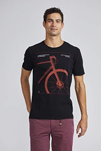 JAB Camiseta Estampada Bicicleta, Tam XG, Preto
