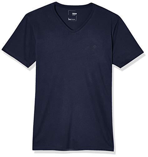 Camiseta com decote em V, Forum, Masculino, Azul (Azul Life), M