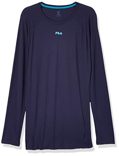 Camiseta manga longa Bio Coat II, Fila, Masculino, Marinho/Azul Petroleo, GG