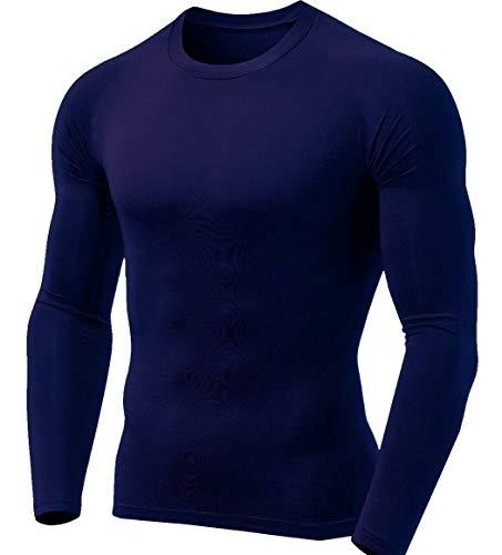 Camisa Térmica Segunda Pele Lycra Proteção Uv (Azul Marinho, M)