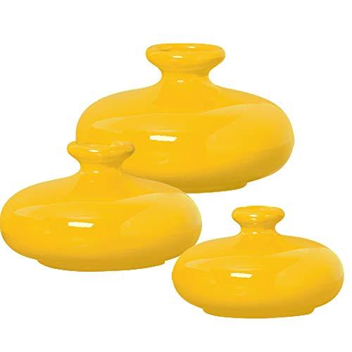 Trio De Muringuinhas Ceramicas Pegorin Amarelo
