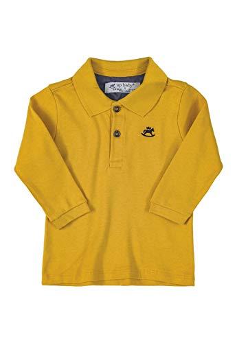 Camisa polo Polo Manga Longa Suedine, Up Baby, Meninos, Amarelo Escuro, 1
