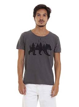 Camiseta Florest Bear, Joss, Masculino, Chumbo, P