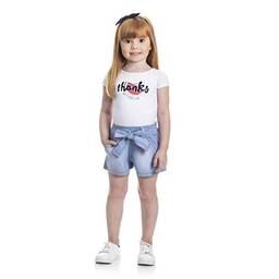 Roupas De Bebe Conjunto Infantil Camiseta Melancia Shorts Jeans Tamanho:2 anos