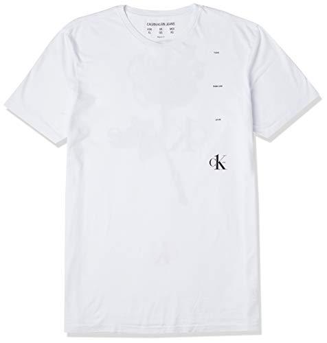 Camiseta Estampada, Calvin Klein, Masculino, Branco, GG