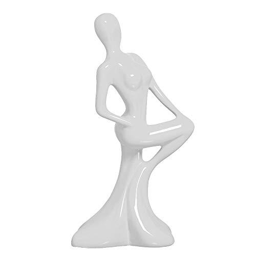 Escultura Bailarina Ceramica Pegorin Branco