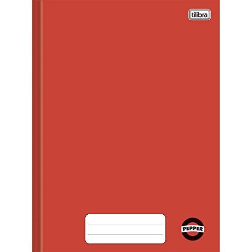 Caderno Brochura Capa Dura, Tilibra, Pepper, 60 Folhas, Tamanho Universitário (20x27 cm), Vermelho, Pautado, 1 Matéria