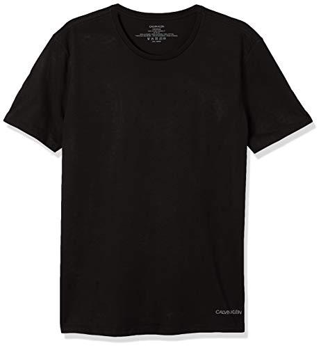 Kit com 2 Camisetas Crew, Calvin Klein, Masculino, Preto, P