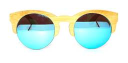 Óculos De Sol De Bambu Carmel Blue, MafiawooD