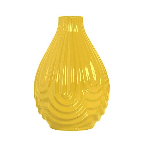 Vaso Vibrações Pequeno Ceramicas Pegorin Amarelo Pequeno