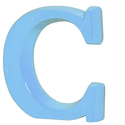 Letra C Grande Ceramicas Pegorin Azul Bebe