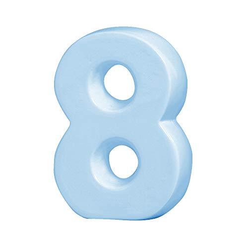 Numero Oito Ceramicas Pegorin Azul Bebe
