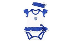 Body Vestido com Tiara Avaí, Rêve D'or Sport, Bebê Menina, Branco/Azul, P