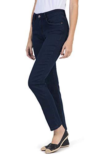Calça jeans Straight Basic, Taco, Feminino, Azul, 36