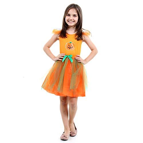 Fantasia Abobora Dress Up Infantil 16301-G Sulamericana Fantasias Laranja G 10/12 Anos