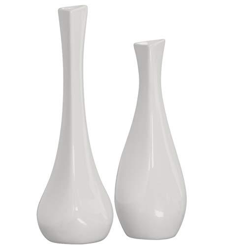 Duo de Garrafas Triangulares, Off White, Ceramicas Pegorin