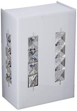 Arandela LED 6500K LLUM Bronzearte White Crystal 10W 110V Branco Bivolt