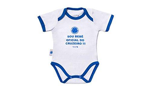 Body Bebê Oficial Cruzeiro, Rêve D'or Sport, Bebê Unissex, Branco/Azul, P