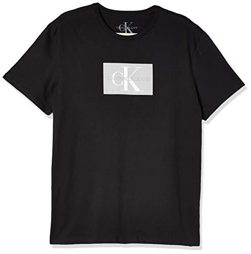 Camiseta Manga Curta Retângulo, Calvin Klein, Masculino, Preto, GG