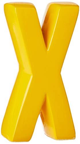 Letra X Decorativa Ceramicas Pegorin Amarelo