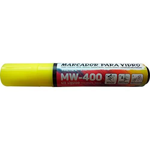 Gramp Line, 501801802, Caneta Pinta Vidro Mw-400 Giz Liquido Amarelo 15 mm, Amarelo, Pacote com 6 unidades