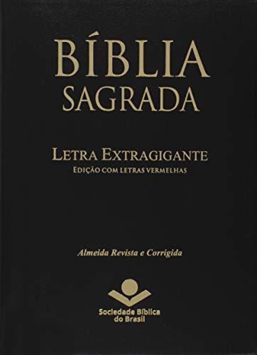 Bíblia Sagrada - Letra Extra Gigante. Capa em Couro Bonded com Índice Digital. Preta