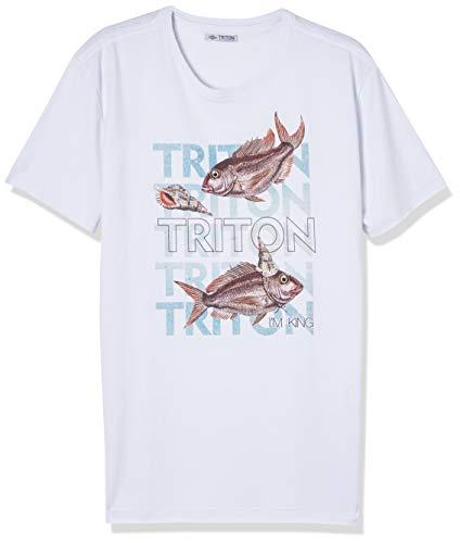 Triton Camiseta Estampada Masculino, M, Branco