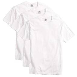 Kit com 3 Camiseta Masculina Básica Algodão Premium (Branco, G)