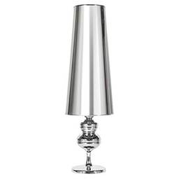 Luminária de mesa Josephine - Prata - Cúpula alta