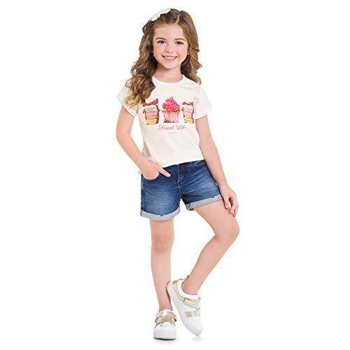 Shorts Infantil para Meninas, Milon, Jeans, 2