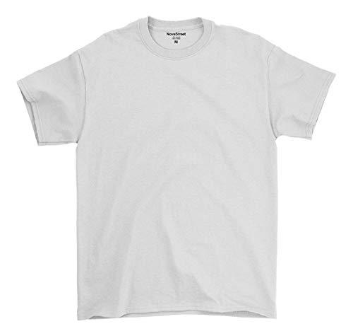 Camiseta Básica Masculina De Algodão Premium (G, Branca)