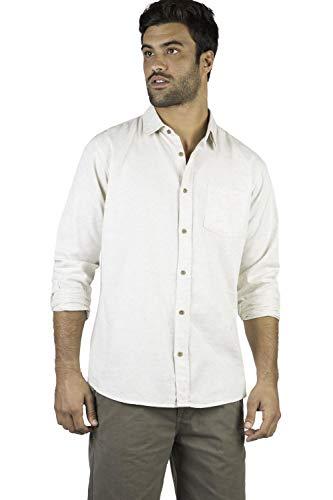 Camisa de Botões, Taco, List M/L, Masculino, Branco (Off White), P