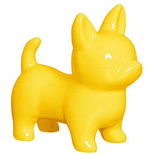 Escultura Cachorrinho Ceramicas Pegorin Amarelo