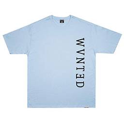 Camiseta Wanted - Logo Vertical azul Cor:Azul;Tamanho:M