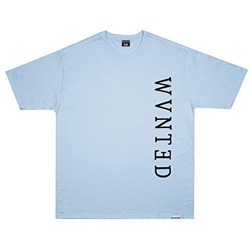 Camiseta Wanted - Logo Vertical azul Cor:Azul;Tamanho:M