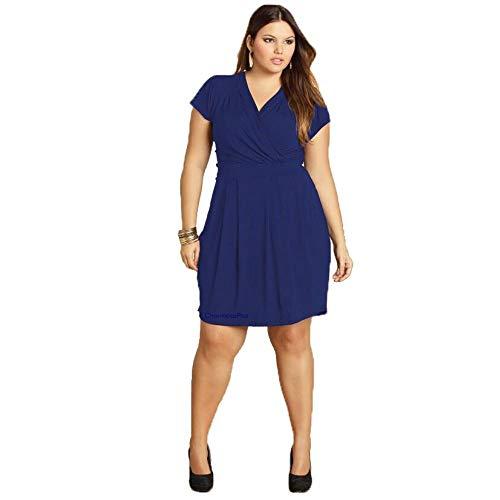 Vestido Soltinho Azul Moderno Plus Size