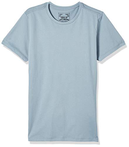 Camiseta Básica Gola U com Logo Bordado, Colcci, Masculino, Azul (Dusk), P
