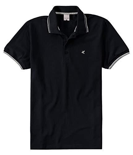 Camisa Polo Slim Piquê Premium, Malwee, Masculino, Preto, PP