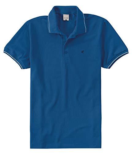 Camisa Polo Slim Piquê Premium, Malwee, Masculino, Azul, PP