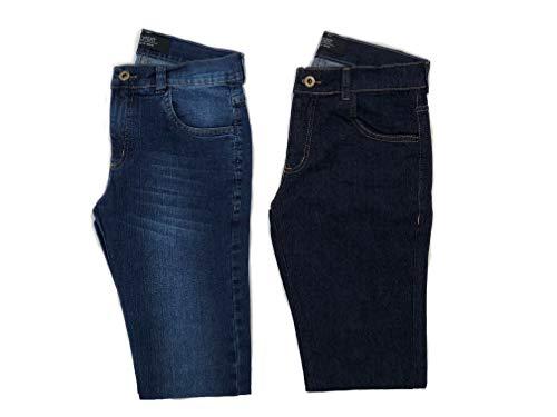 Kit 2 Calças Jeans Masculina OSTEM (Azul Escuro/Índigo, 36)
