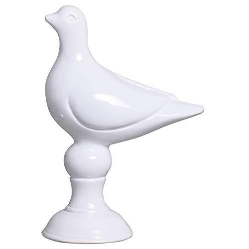 Pombinha No Pedestal Ceramicas Pegorin Branco