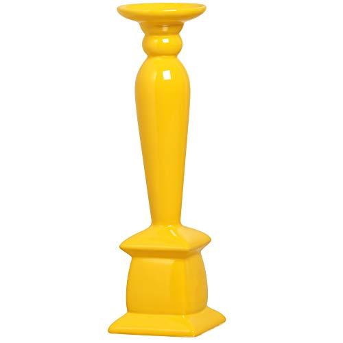 Pedestal Para Arranjos Ceramicas Pegorin Amarelo