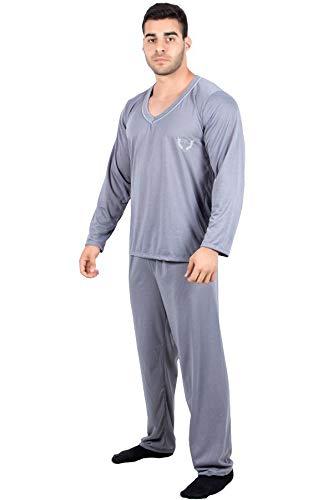 Pijama 080 Masculino Liso Manga Comprida Inverno Conforto Quente (GG, cinza)