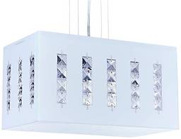 Pendente White Crystal LED 220V 6500K, LLUM Bronzearte, 35826, 20W, Branco, 19X35cm Bivolt
