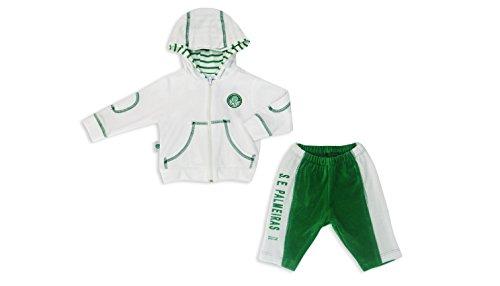 Conjunto calça e blusa com capuz Palmeiras, Rêve D'or Sport, Bebê Unissex, Branco/Verde, G