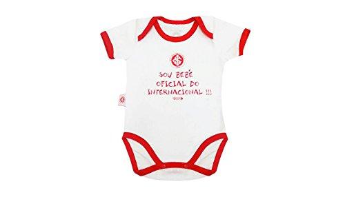 Body Bebê Oficial Internacional, Rêve D'or Sport, Unissex, Branco/Vermelho M