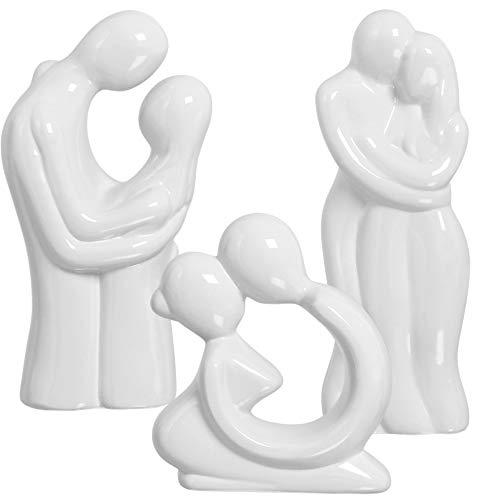 Trio De Esculturas Ceramicas Pegorin Branco